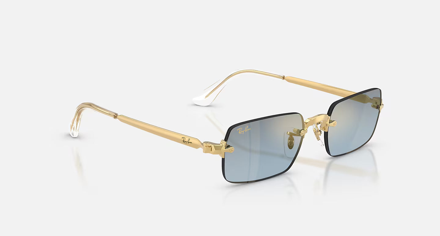 Ray-Ban Sunglasses By A$AP Rocky - Polished Arista Gold/Blue Gradient Dark Grey