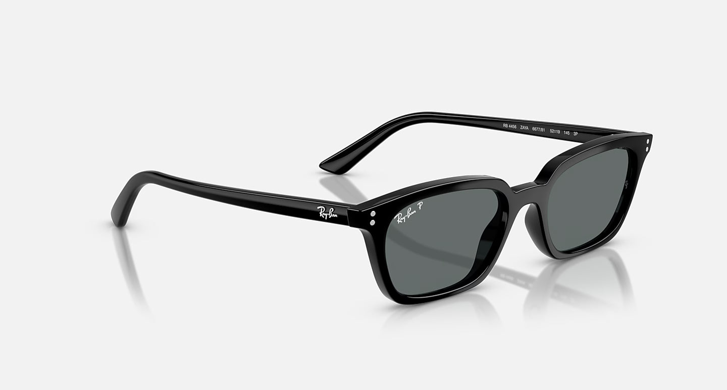 Ray-Ban Zaya Bio-Based Sunglasses - Polished Black/Dark Grey Polarised
