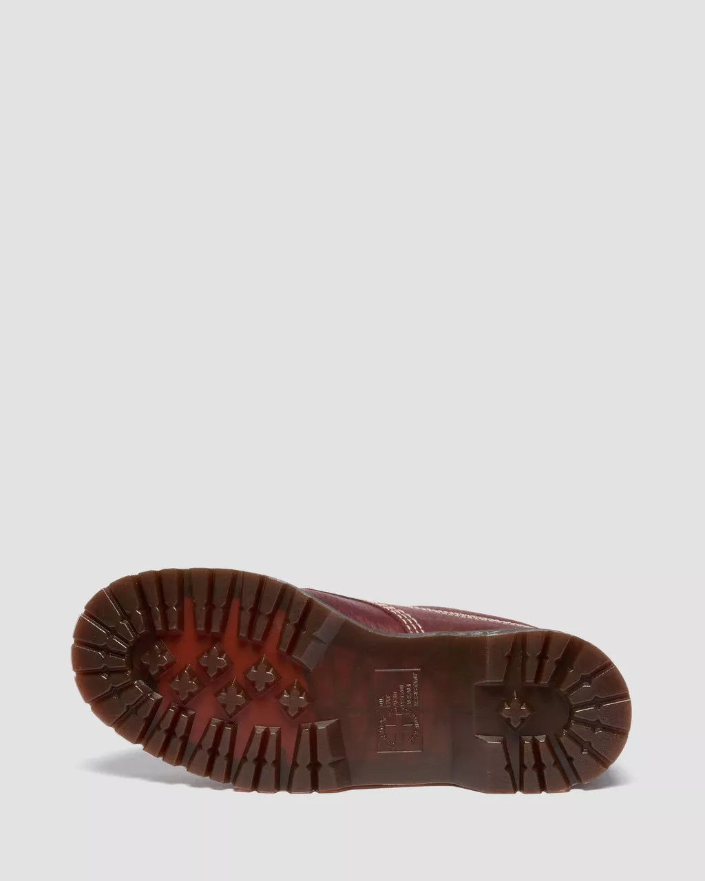 Dr. Martens Lowell Red Wild Grain Leather Moc Toe Shoes