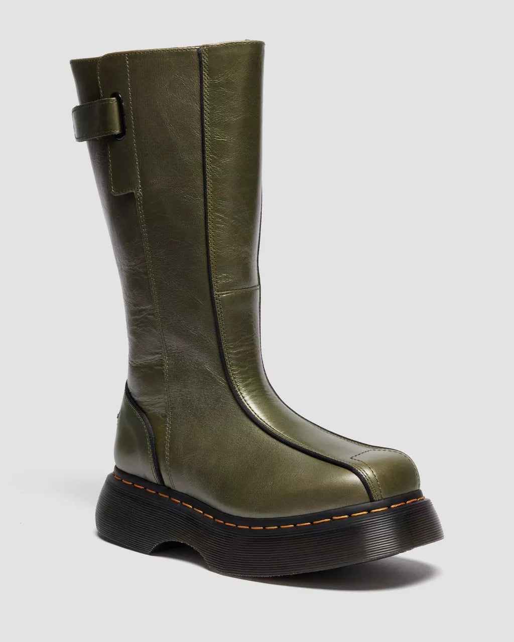Dr. Martens Buzz Hi Eclipse Leather Boots - Olive Green