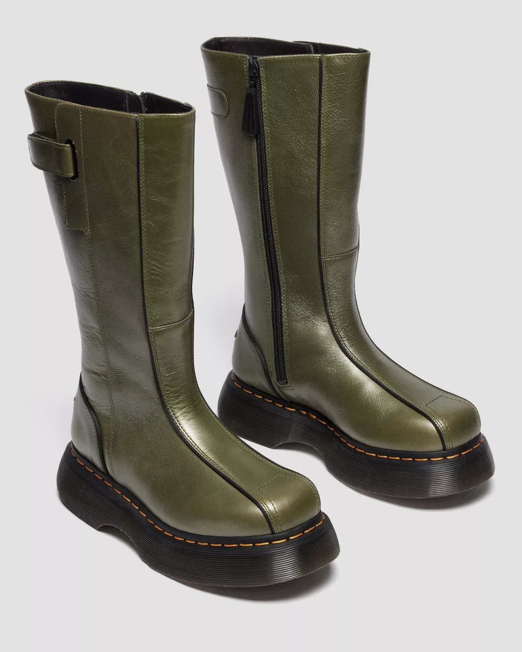 Dr. Martens Buzz Hi Eclipse Leather Boots - Olive Green
