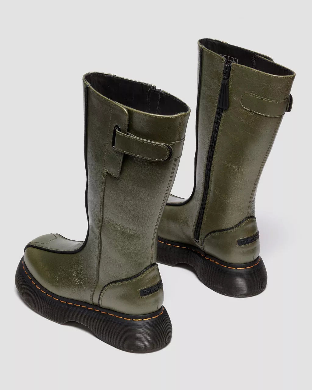 Dr. Martens Buzz Hi Eclipse Leather Boots - Olive Green