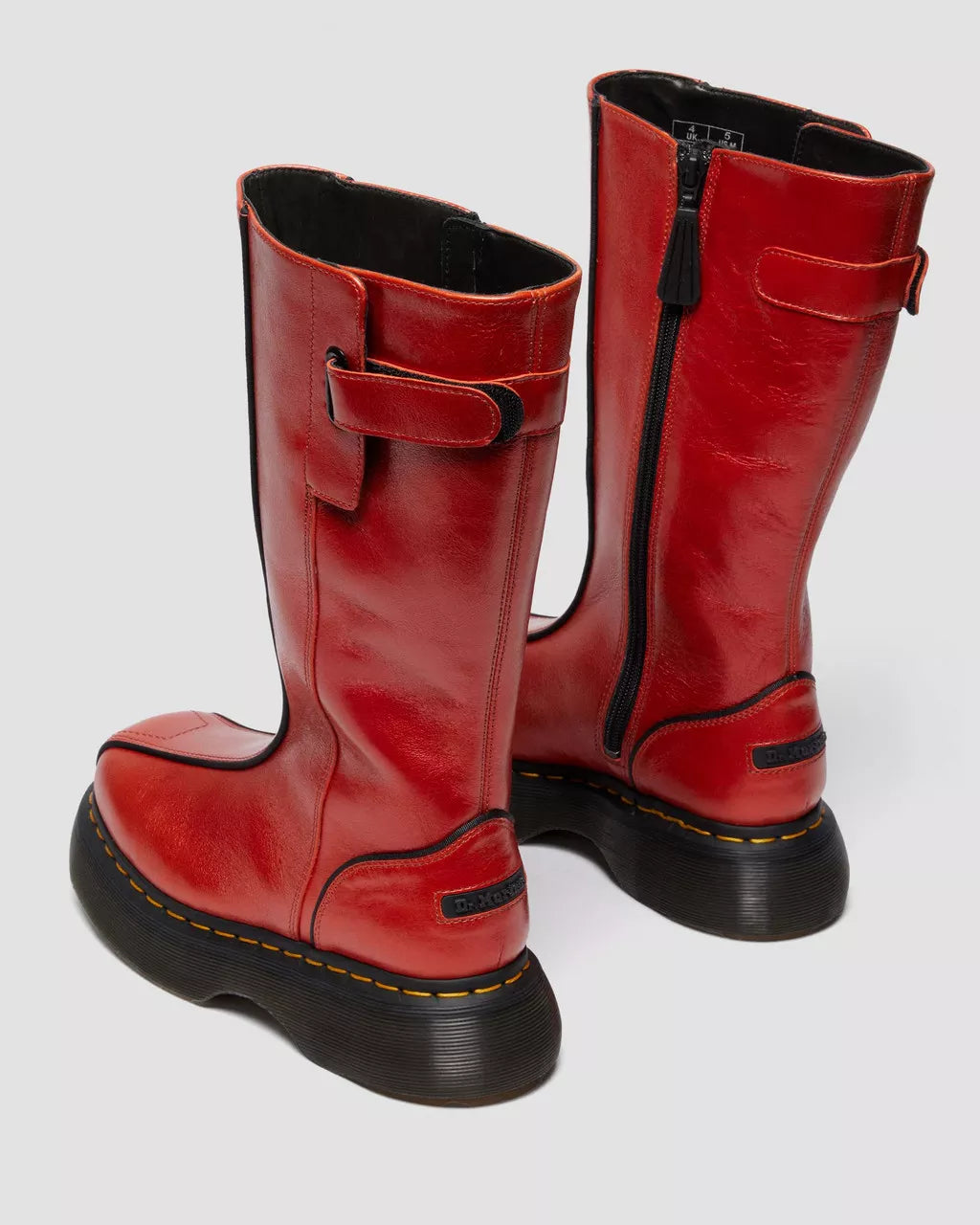Dr. Martens Buzz Hi Eclipse Leather Boots - Flame Orange
