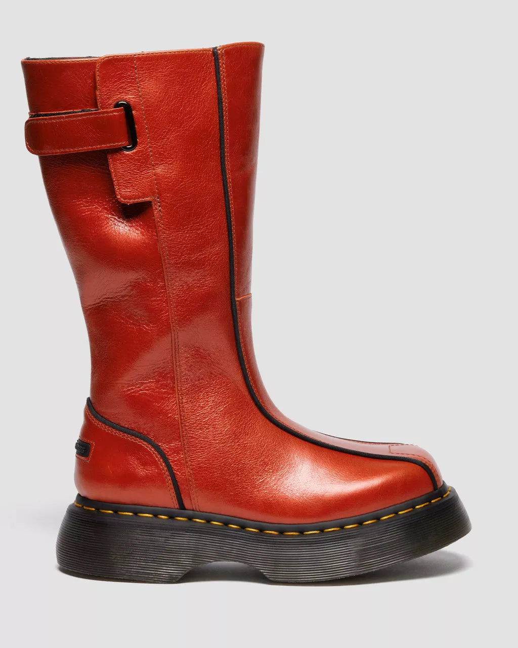 Dr. Martens Buzz Hi Eclipse Leather Boots - Flame Orange