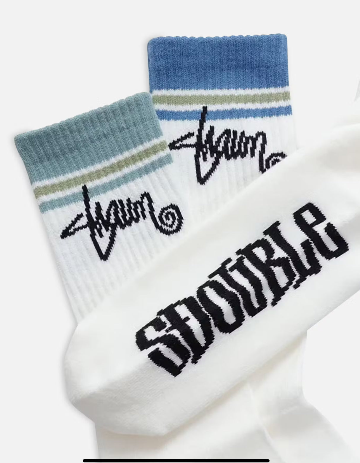 S Double White Socks 3 Pack (OSFA)