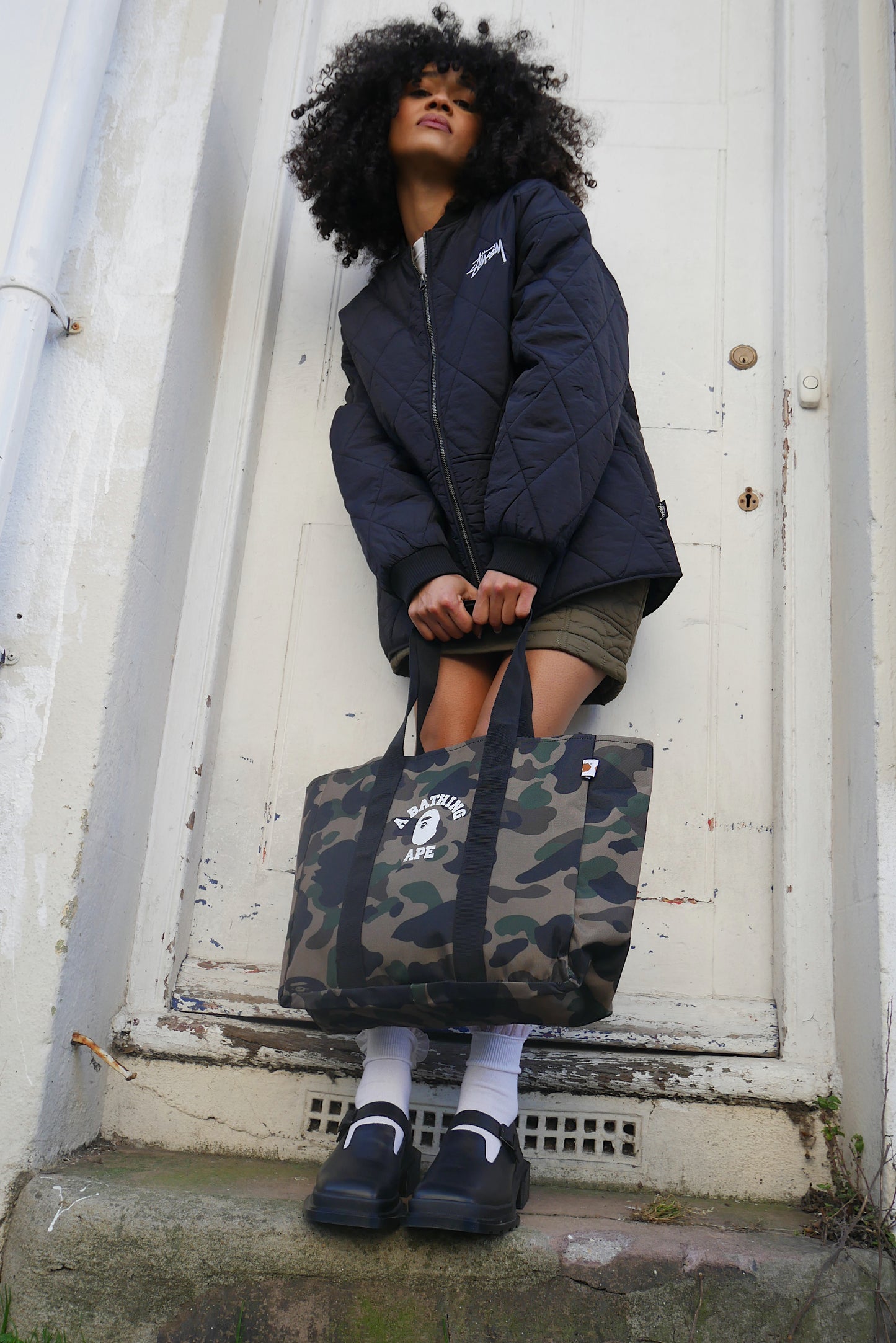 A Bathing Ape Camo Tote Bag