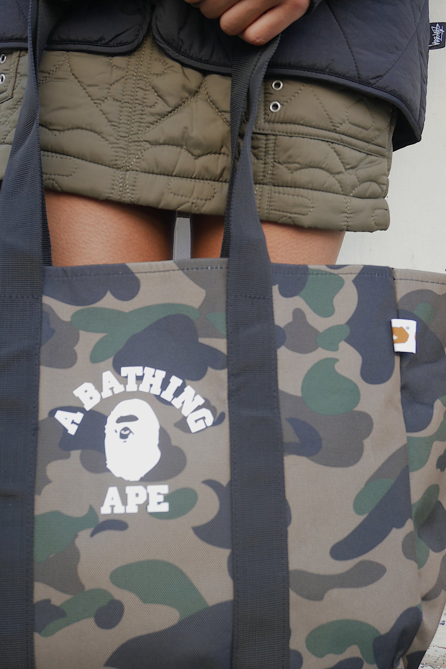 A Bathing Ape Camo Tote Bag
