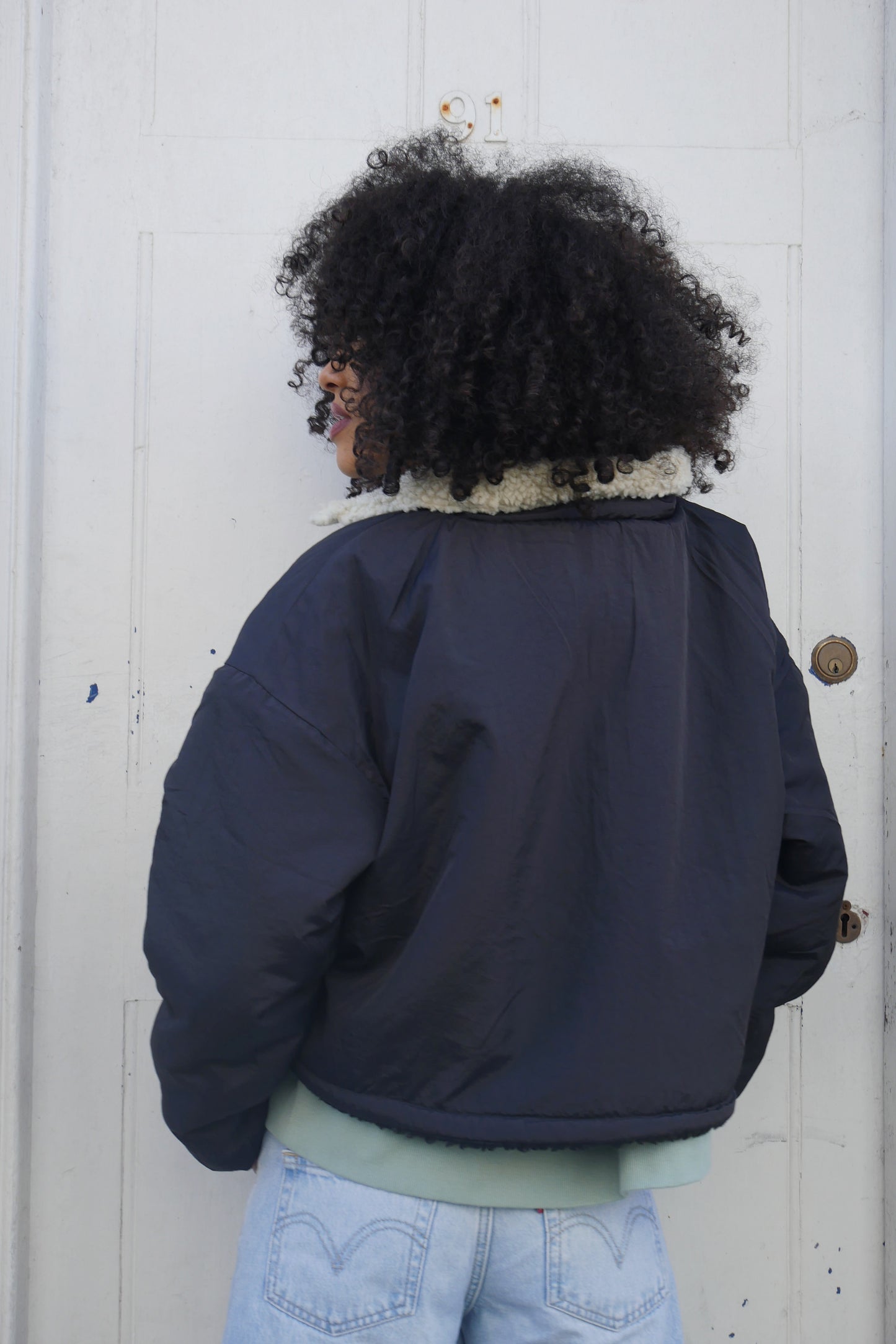 Stüssy Cropped 8 Ball Fleece Reversible