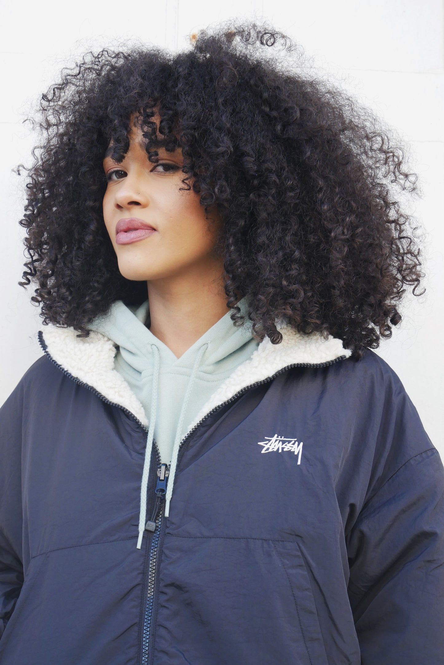 Stüssy Cropped 8 Ball Fleece Reversible