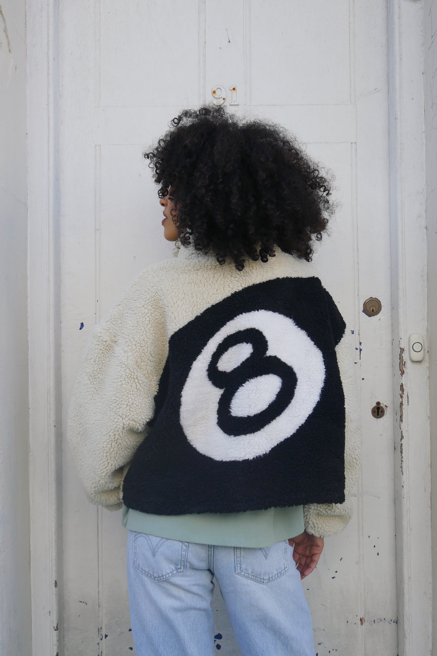 Stüssy Cropped 8 Ball Fleece Reversible