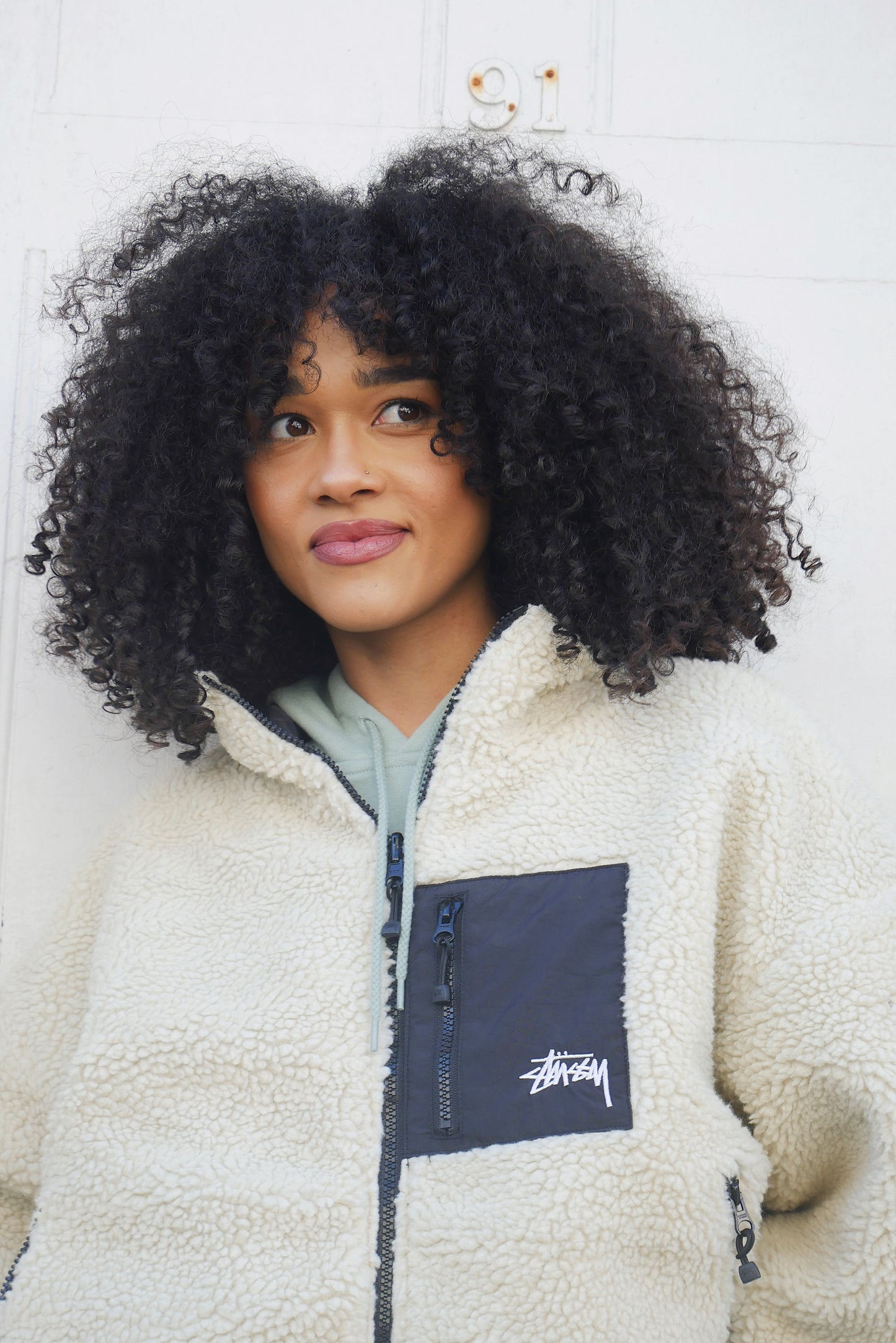 Stüssy Cropped 8 Ball Fleece Reversible