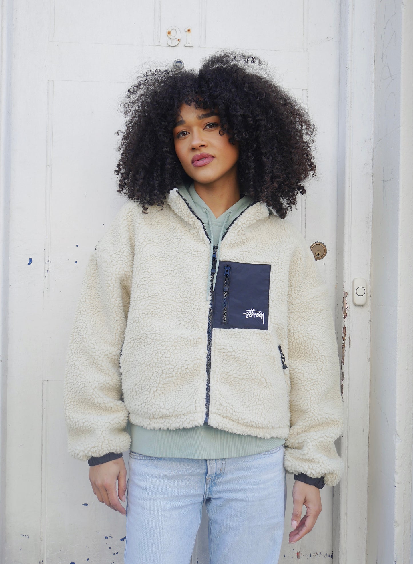 Stüssy Cropped 8 Ball Fleece Reversible