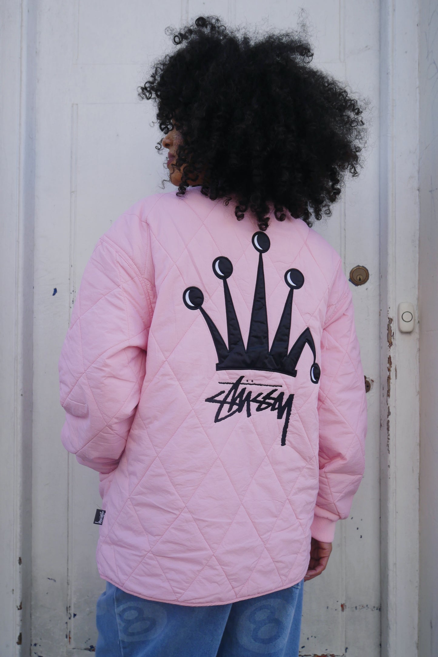 Stüssy Quilted Jacket Crown Pink
