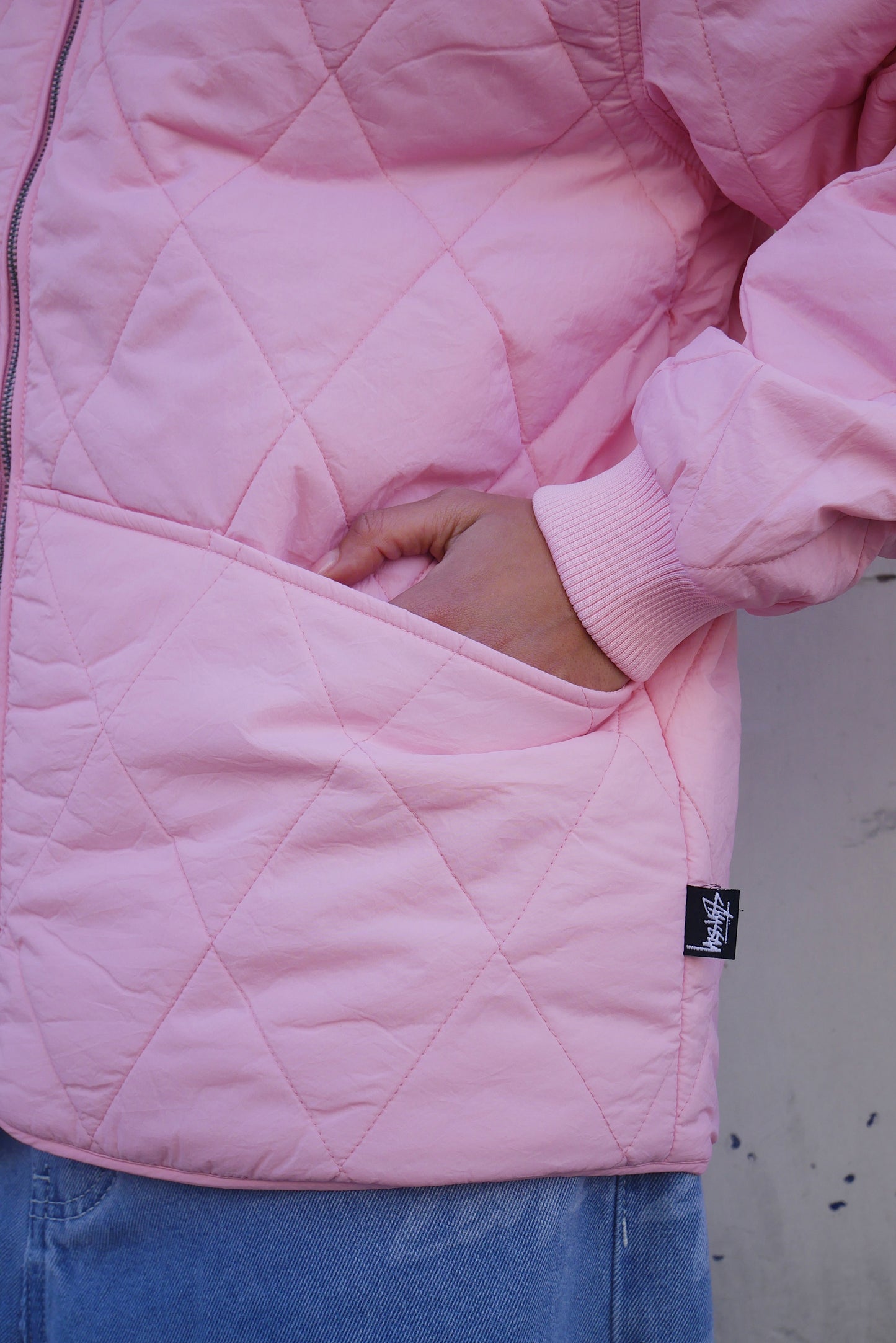 Stüssy Quilted Jacket Crown Pink