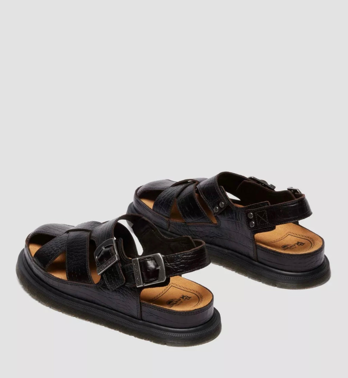 Dr. Martens Fisherman Crocodile Analine Sandals