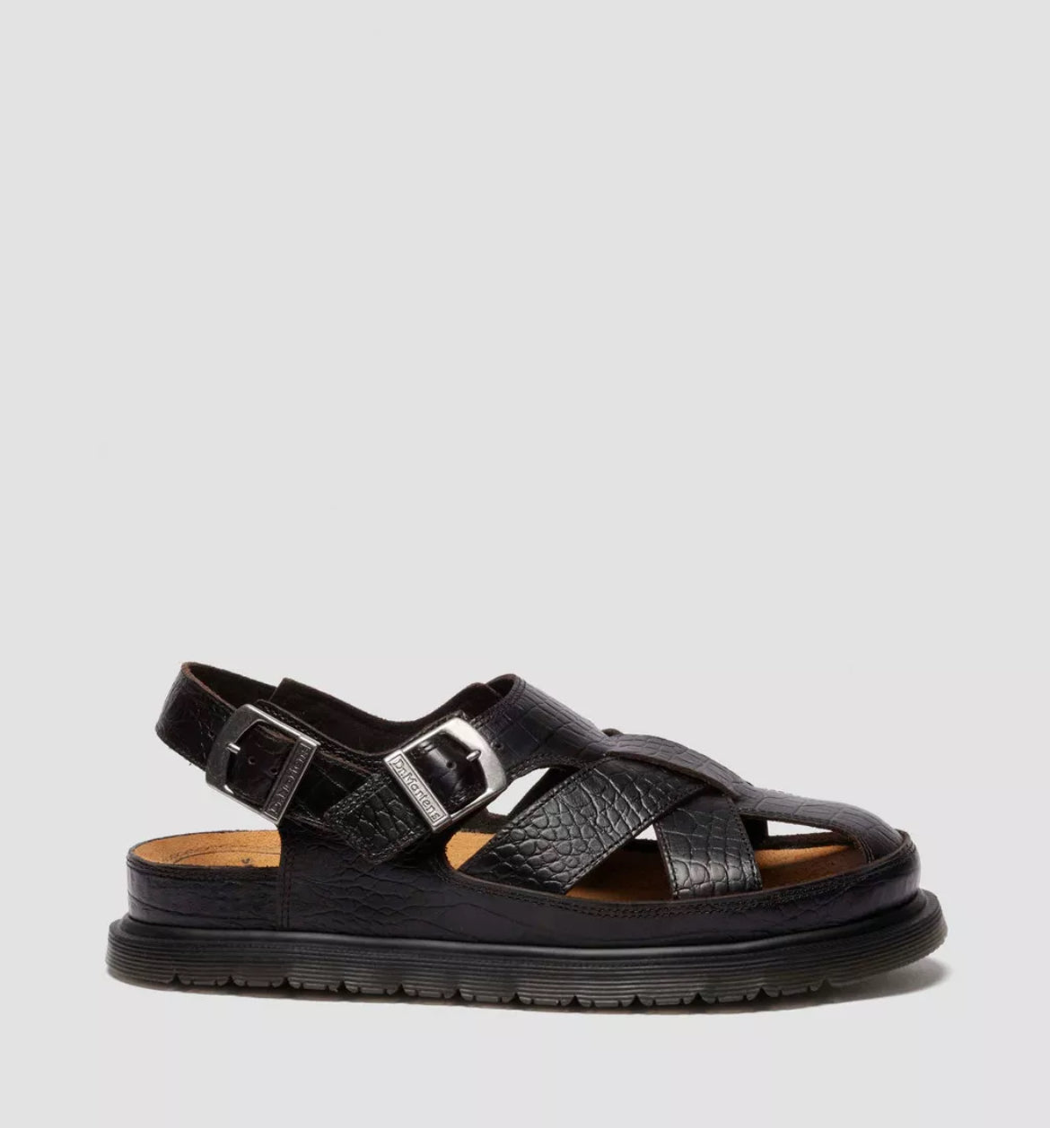 Dr. Martens Fisherman Crocodile Analine Sandals
