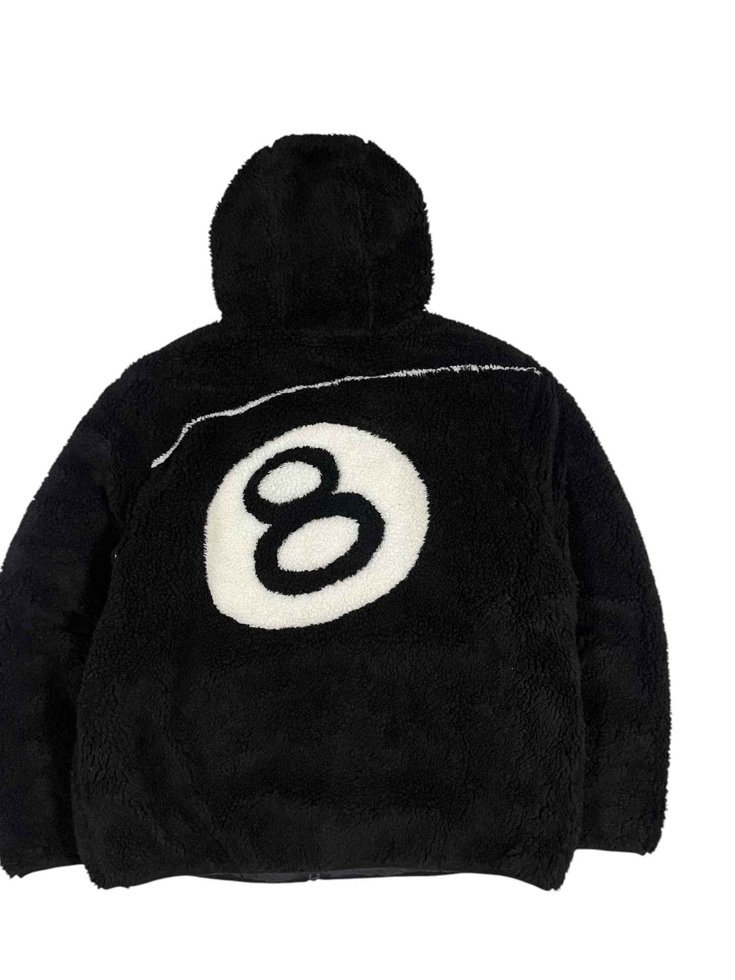 Stüssy Reversible Sherpa 8 Ball Jacket Black