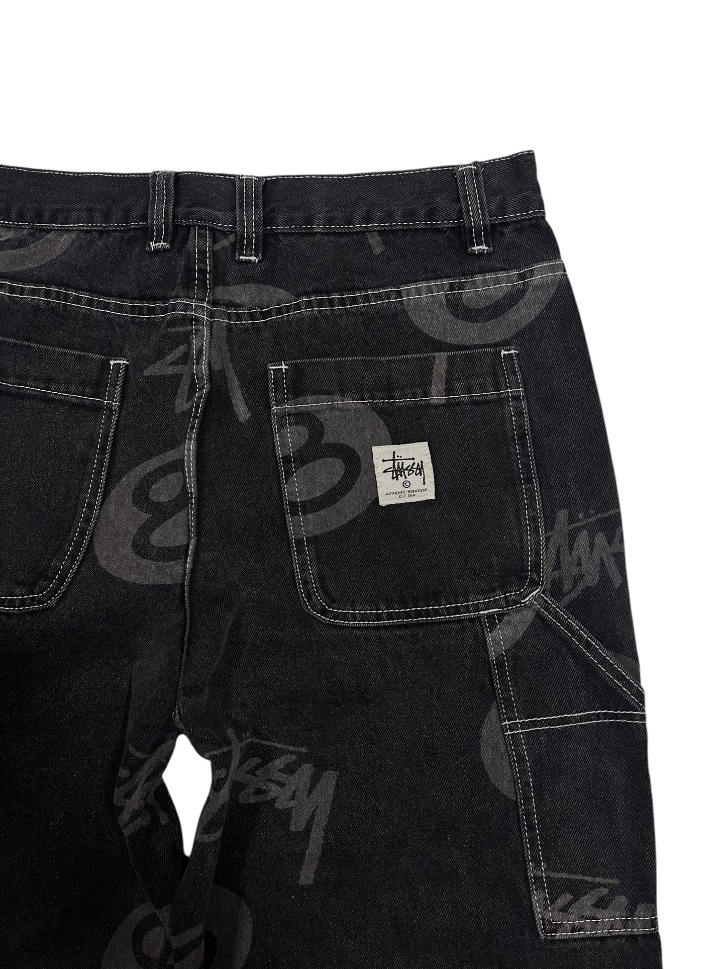Stüssy Big Ol’ Jeans Black Double Knee
