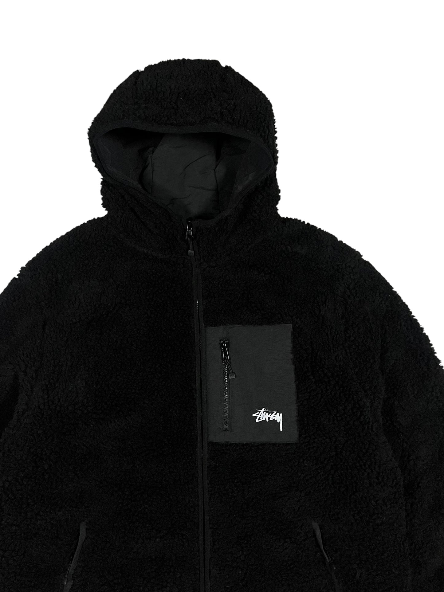 Stüssy Reversible Sherpa 8 Ball Jacket Black