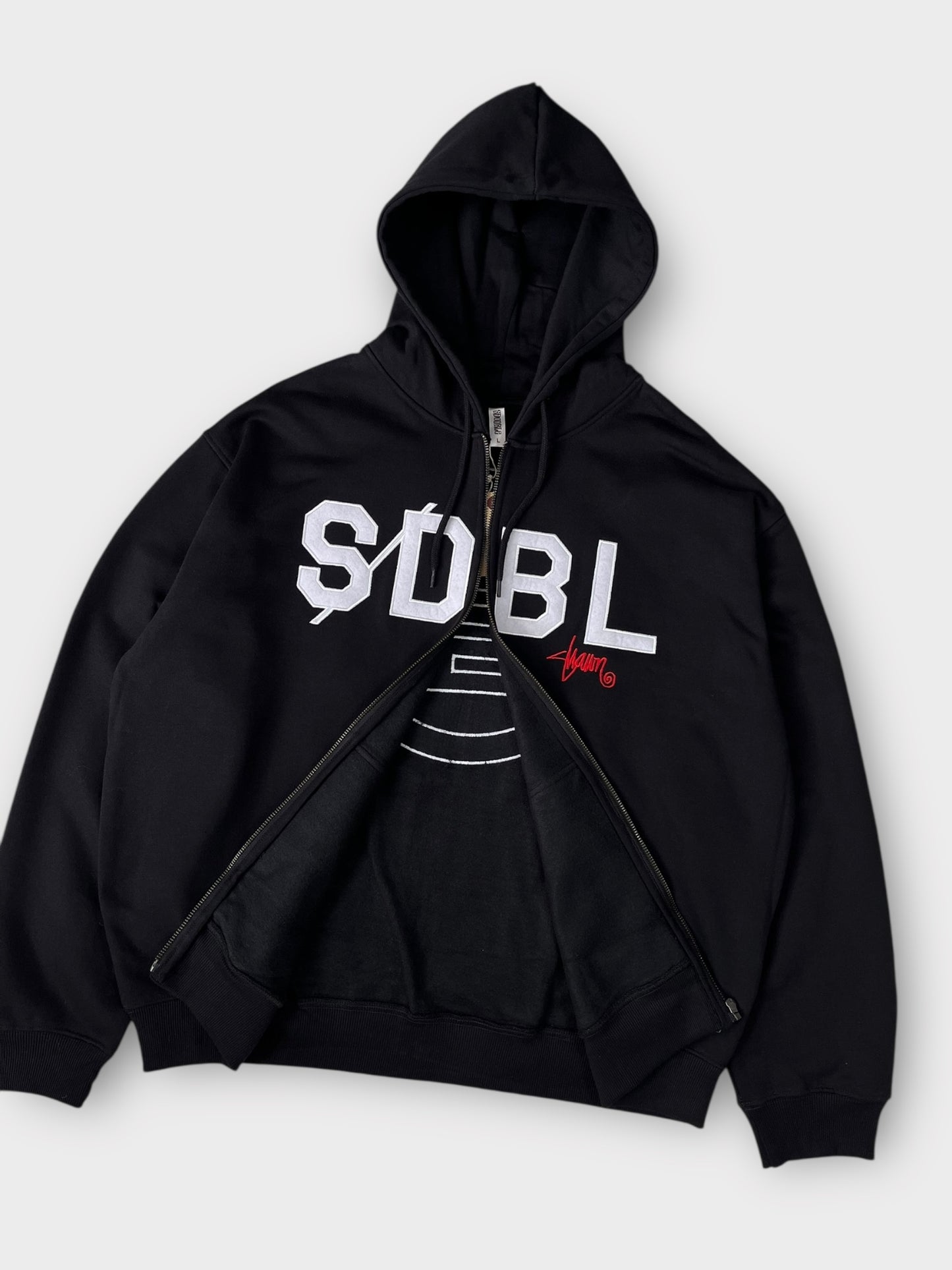 S Double Zip Through Hoodie