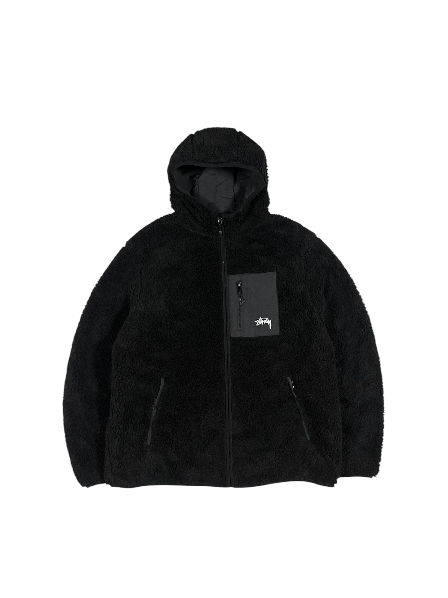 Stüssy Reversible Sherpa 8 Ball Jacket Black