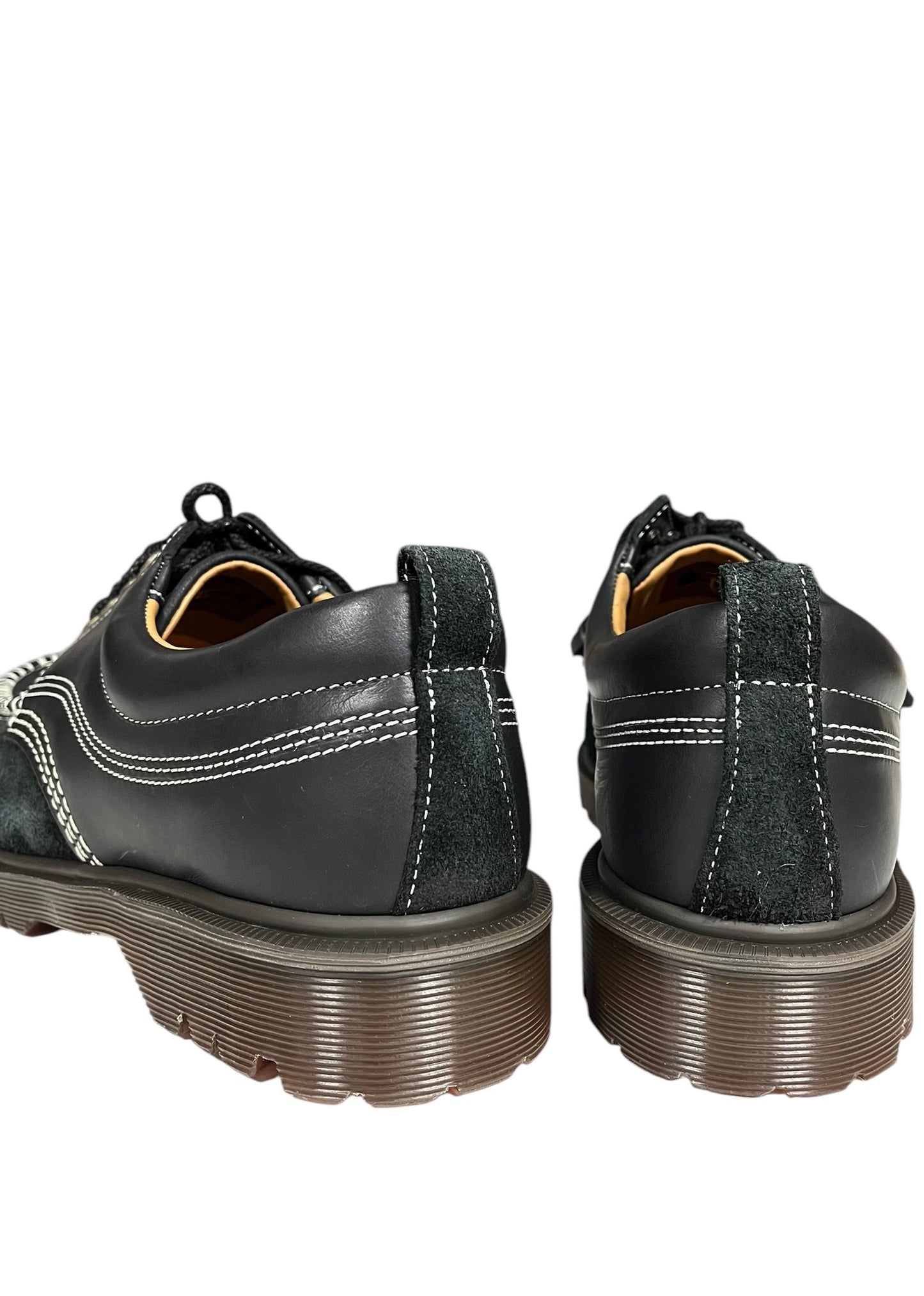Dr. Martens Lowell Black Mixed Leather Material Moc Toe Shoe