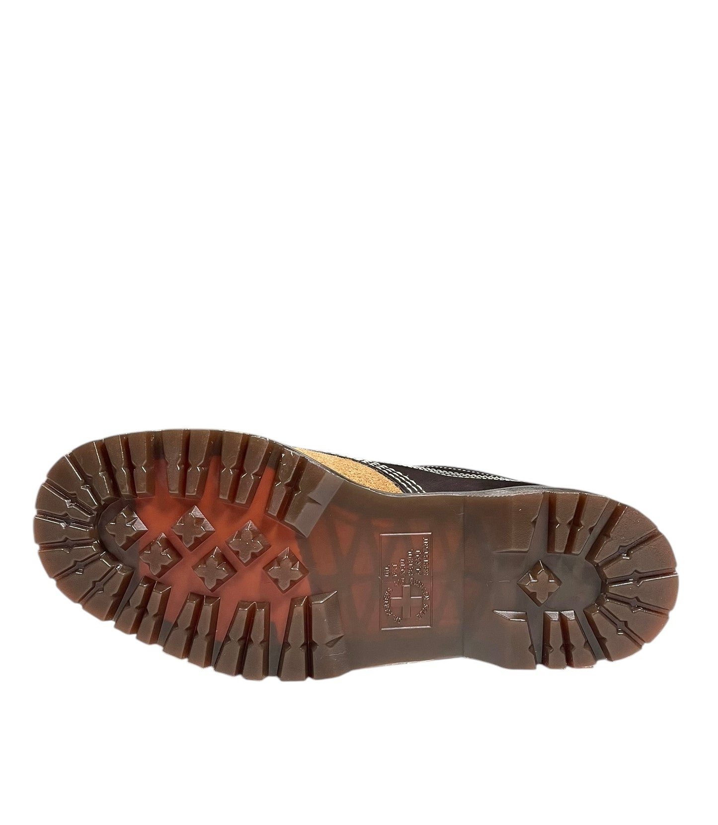 Dr. Martens Lowell Brown Mixed Leather Material Moc Toe Shoe