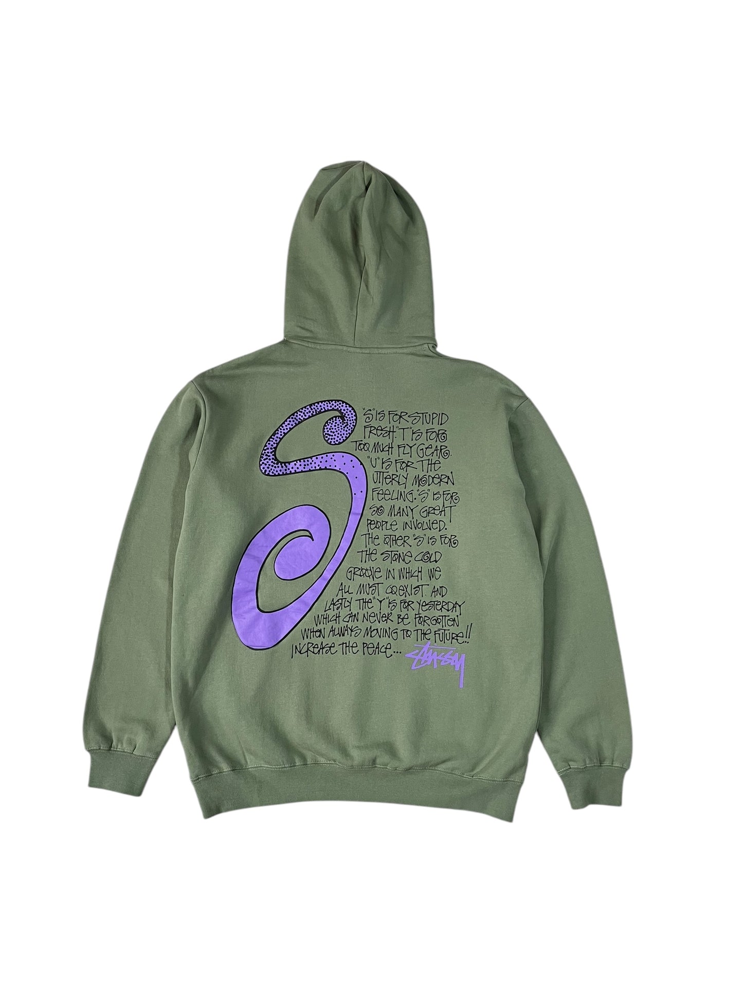 Stüssy "S is For" Hoodie Sage Green