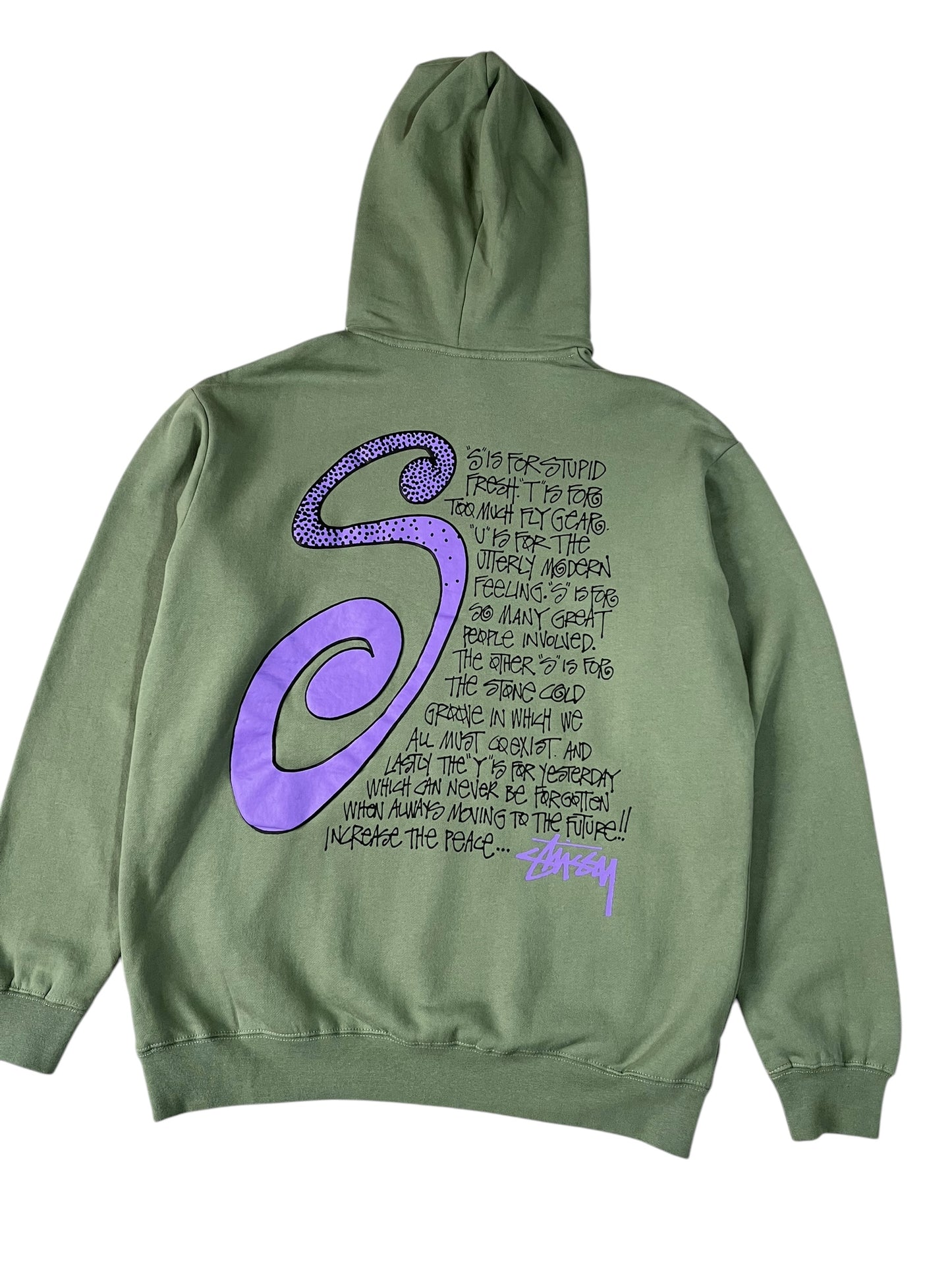 Stüssy "S is For" Hoodie Sage Green
