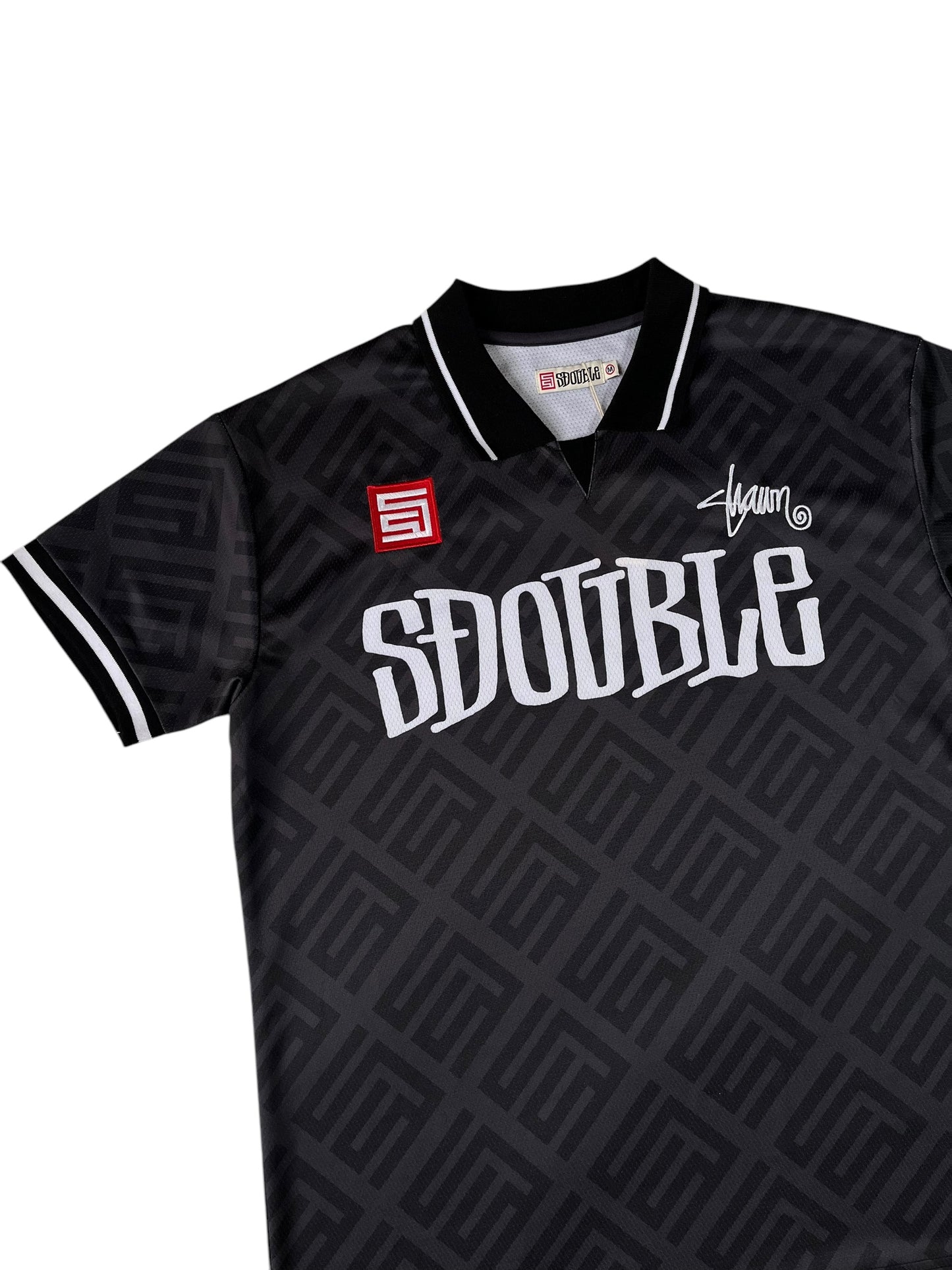 S Double Football Jersey Black