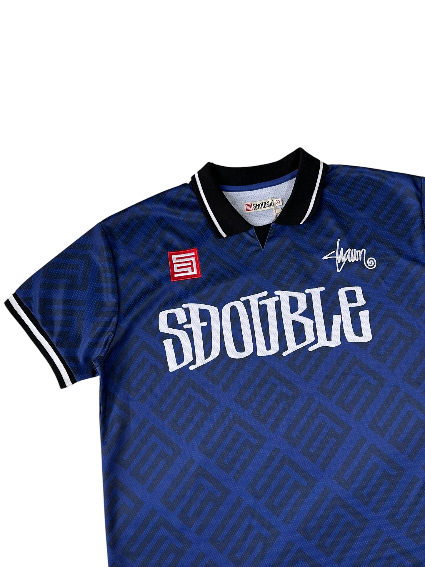 S Double Football Jersey Blue