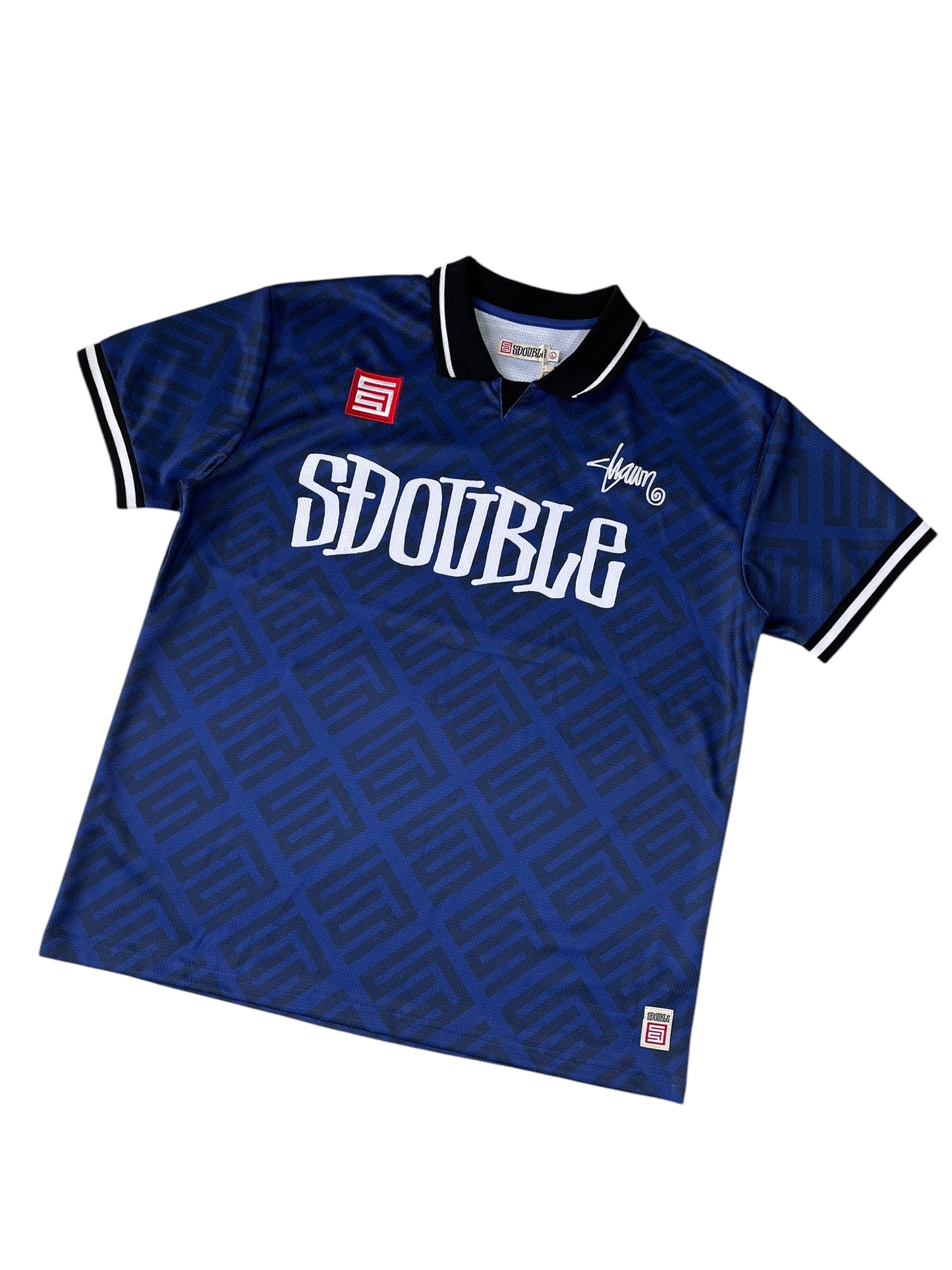 S Double Football Jersey Blue