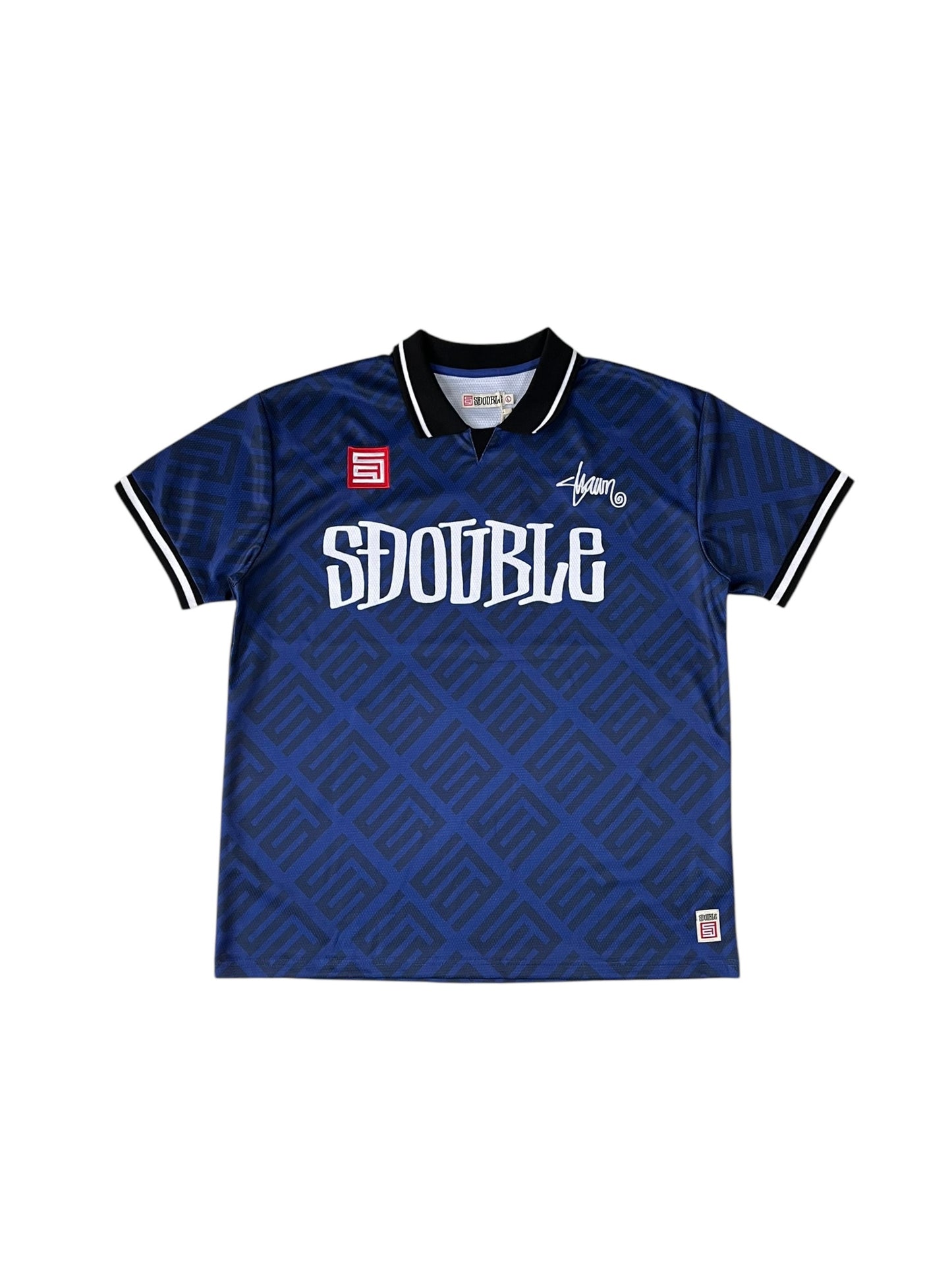 S Double Football Jersey Blue