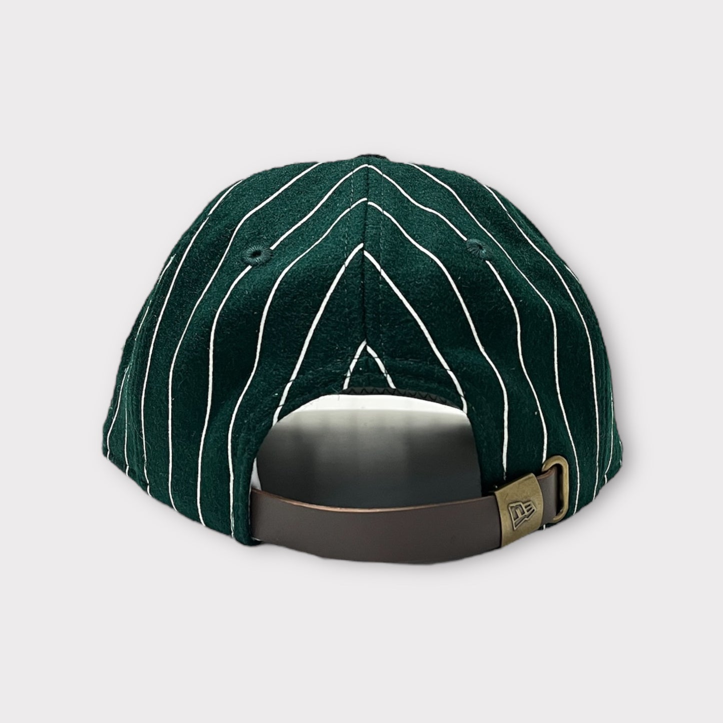 Wool New Era x New York Yankees 9FIFTY Retro Melton Pinstripe Strapback Green/ Black