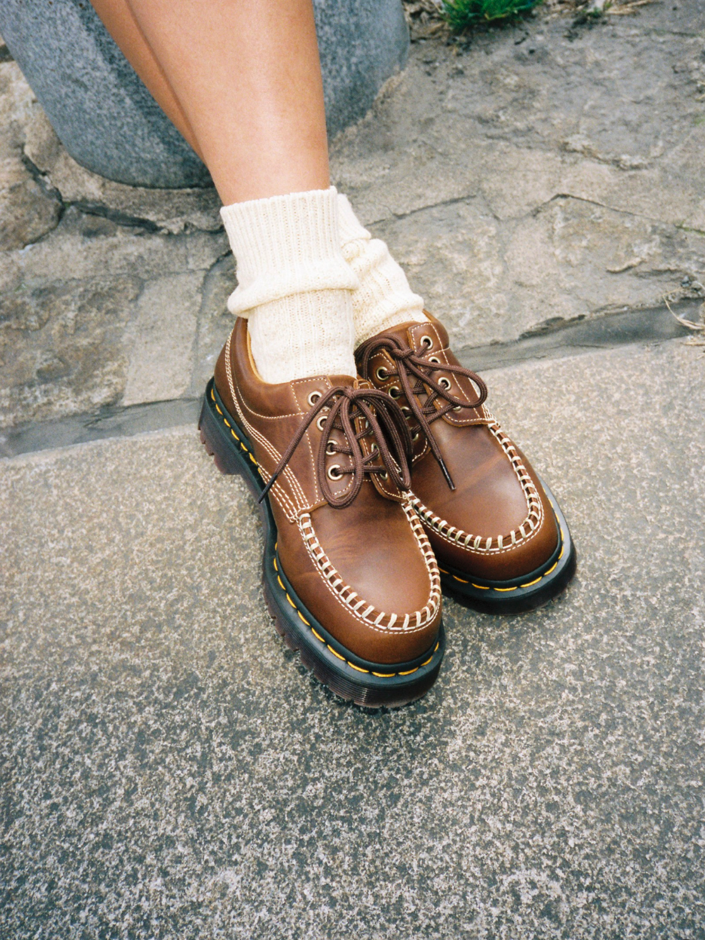 Dr. Martens Lowell Butterscotch Orleans Moc Toe Shoe