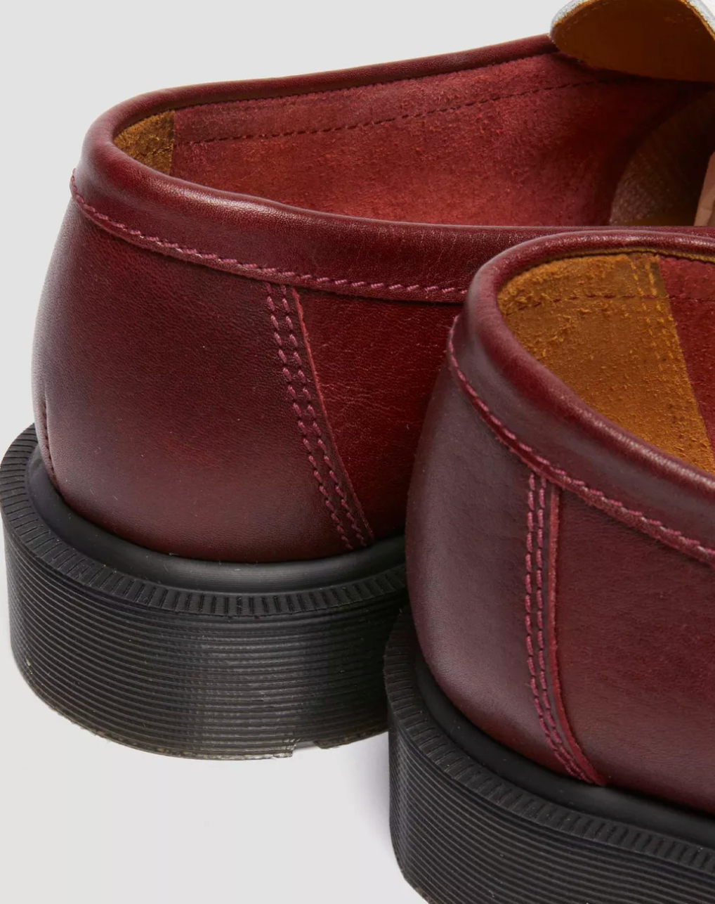 Dr. Martens Penton Classic Calf Penny Loafers Burgundy & White - Made in England