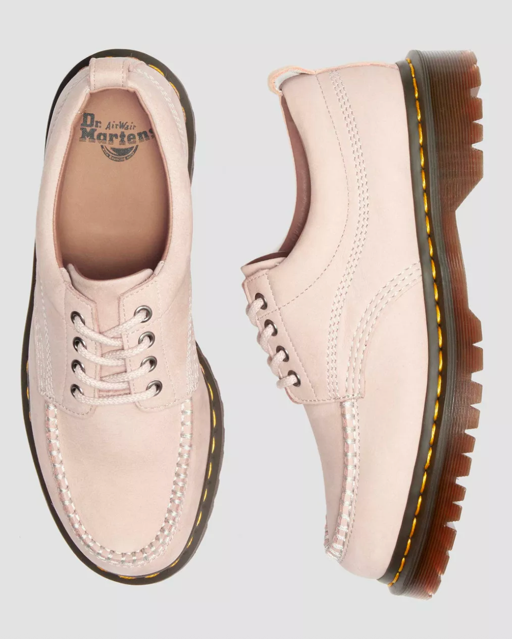 Dr. Martens Buttersoft Leather Moc Toe Shoe - Powder Pink
