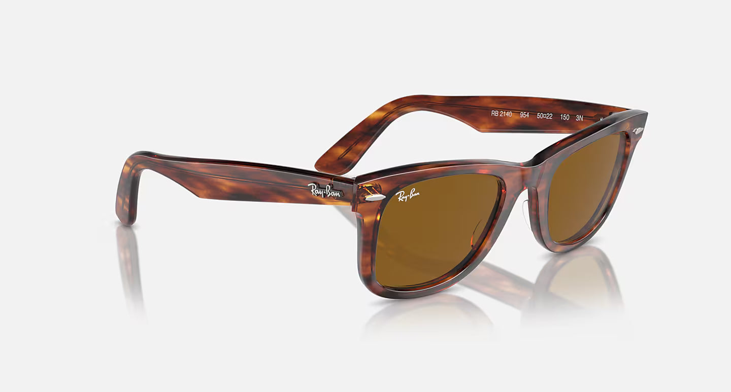 Ray-Ban Original Wayfarer Classic - Polished Striped Havana/B-15 Brown