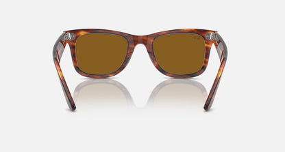 Ray-Ban Original Wayfarer Classic - Polished Striped Havana/B-15 Brown