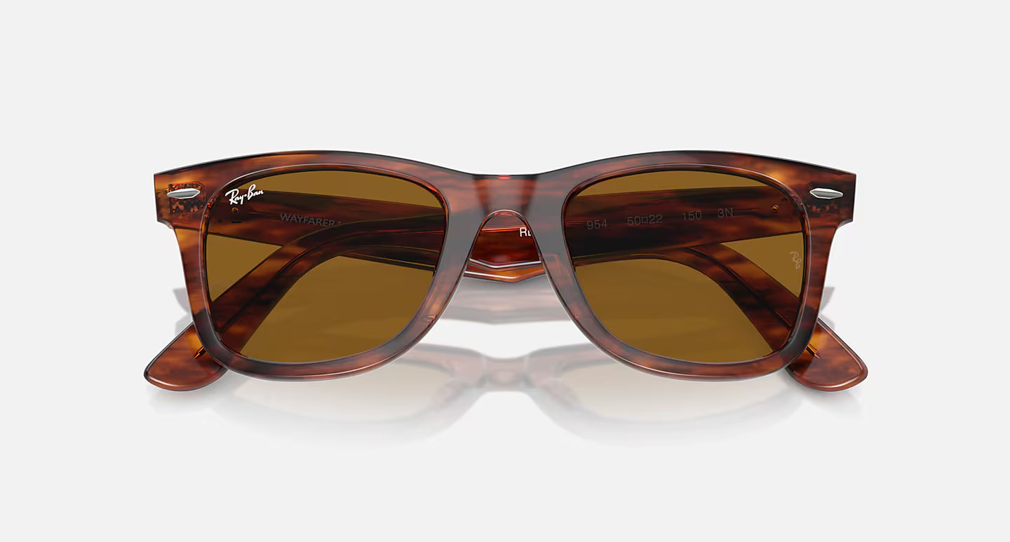 Ray-Ban Original Wayfarer Classic - Polished Striped Havana/B-15 Brown