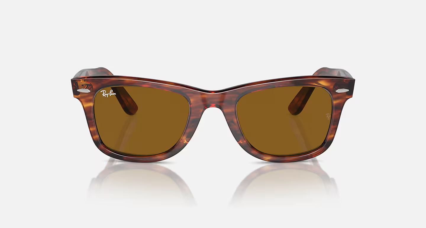 Ray-Ban Original Wayfarer Classic - Polished Striped Havana/B-15 Brown