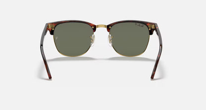 Ray-Ban Clubmaster Classics - Polished Tortoise On Gold/Green Polarised
