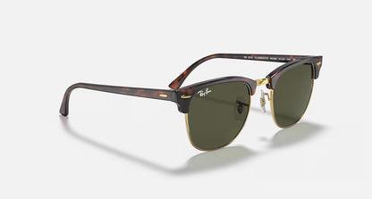 Ray-Ban Clubmaster Classics - Polished Tortoise On Gold/Green