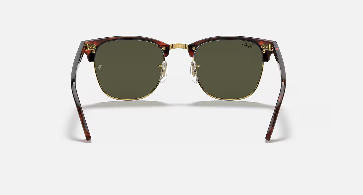 Ray-Ban Clubmaster Classics - Polished Tortoise On Gold/Green