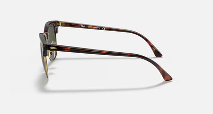 Ray-Ban Clubmaster Classics - Polished Tortoise On Gold/Green