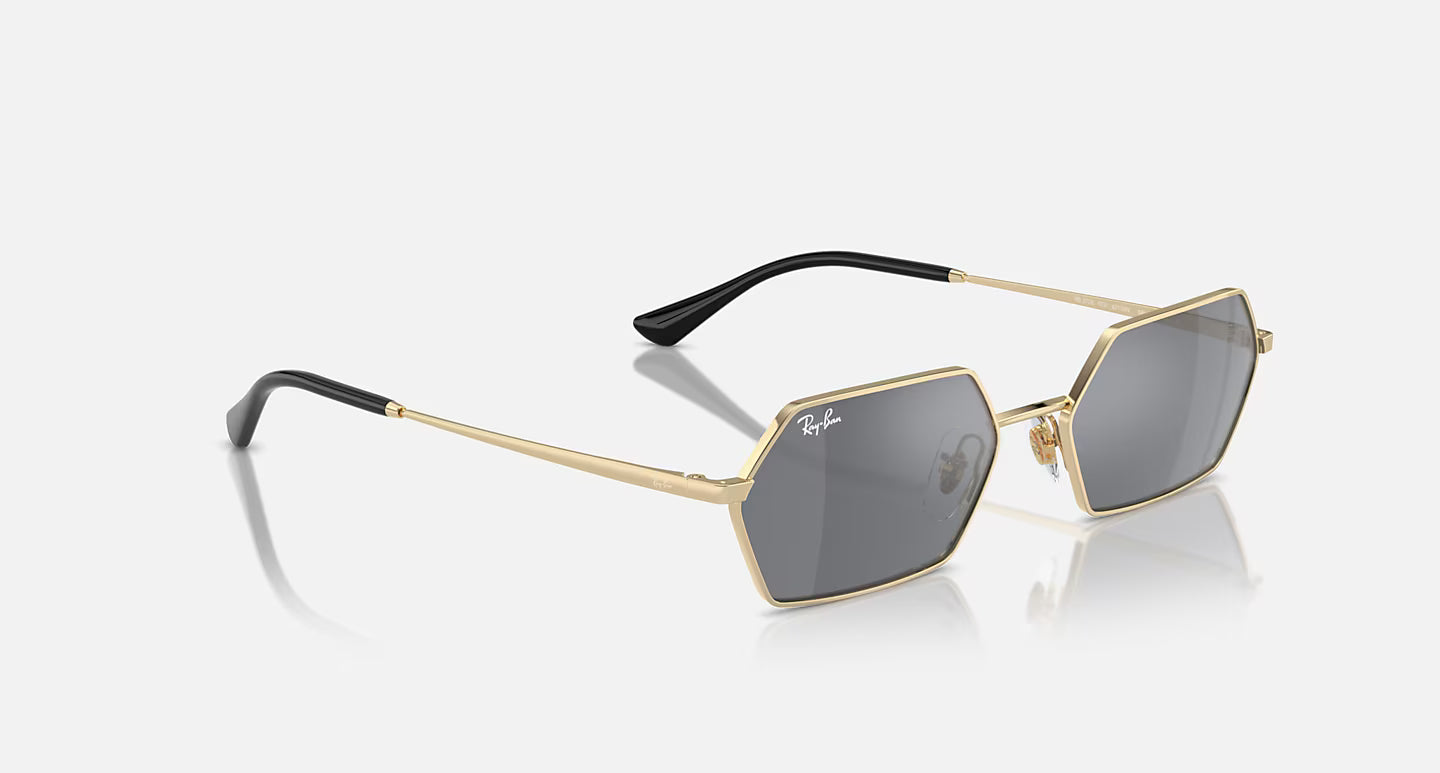 Ray-Ban Yevi Bio-Based Sunglasses - Polished Light Gold/Dark Grey