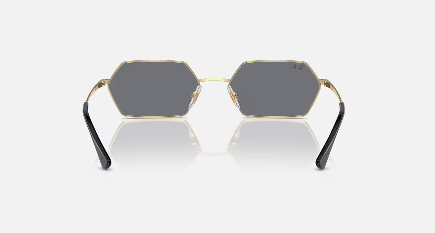 Ray-Ban Yevi Bio-Based Sunglasses - Polished Light Gold/Dark Grey