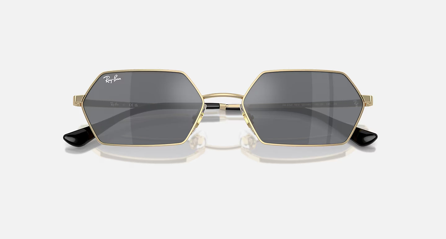Ray-Ban Yevi Bio-Based Sunglasses - Polished Light Gold/Dark Grey