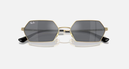 Ray-Ban Yevi Bio-Based Sunglasses - Polished Light Gold/Dark Grey