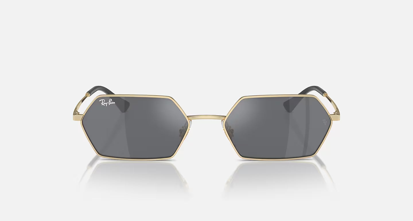 Ray-Ban Yevi Bio-Based Sunglasses - Polished Light Gold/Dark Grey